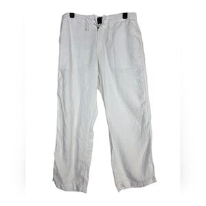 Paul & Shark White Lightweight Linen Chinos